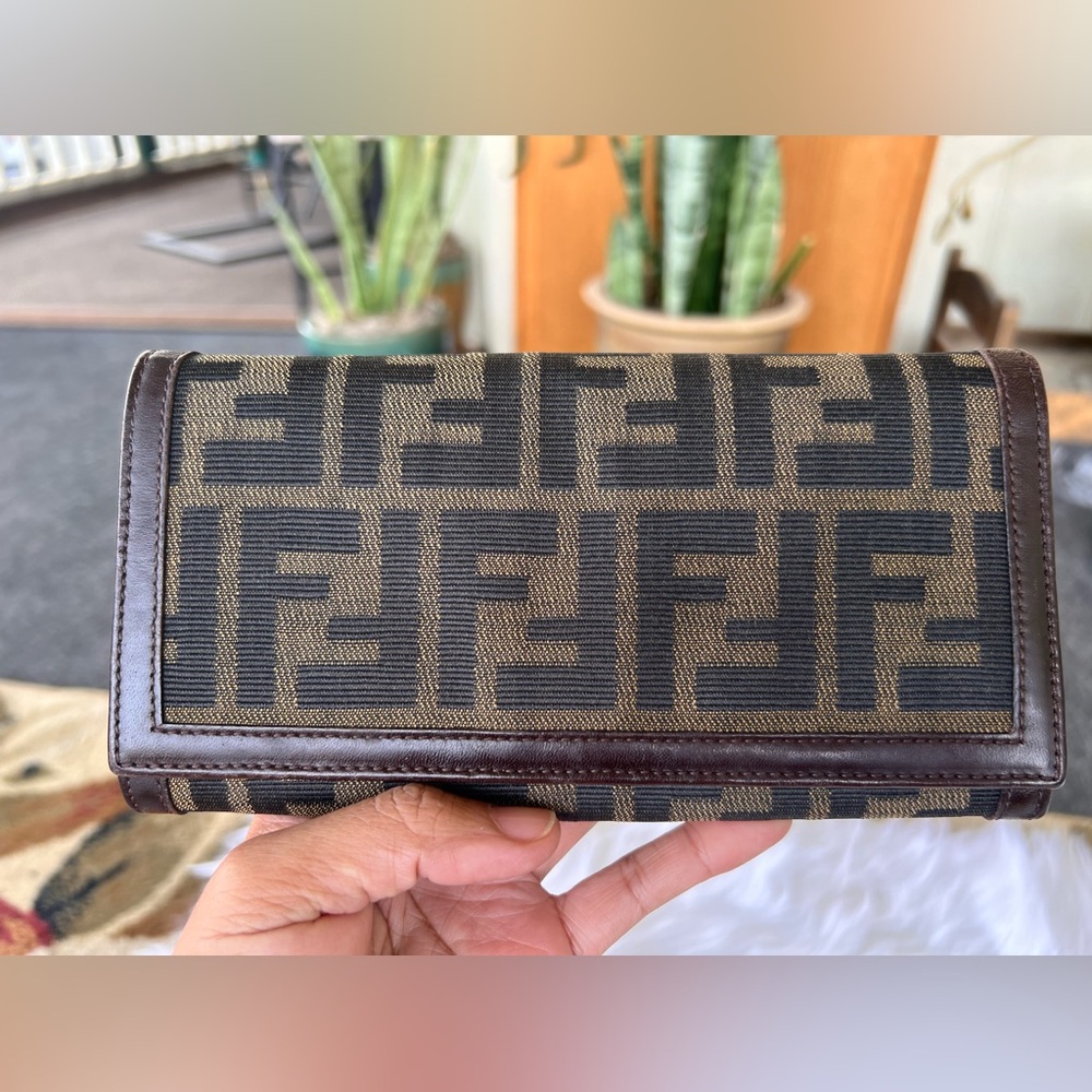 Fendi Long Wallet Zucca FF LOGO